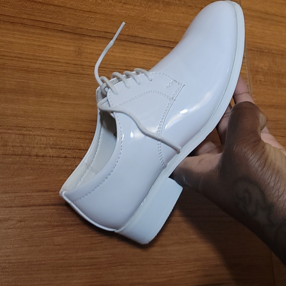 White christening shoes